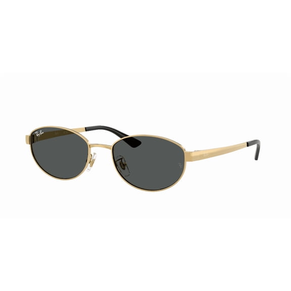 RAY-BAN RB3774D RB3774D Oval Shape Sunglasses Arista Gold Frame | Dark Grey - Lens 55mm