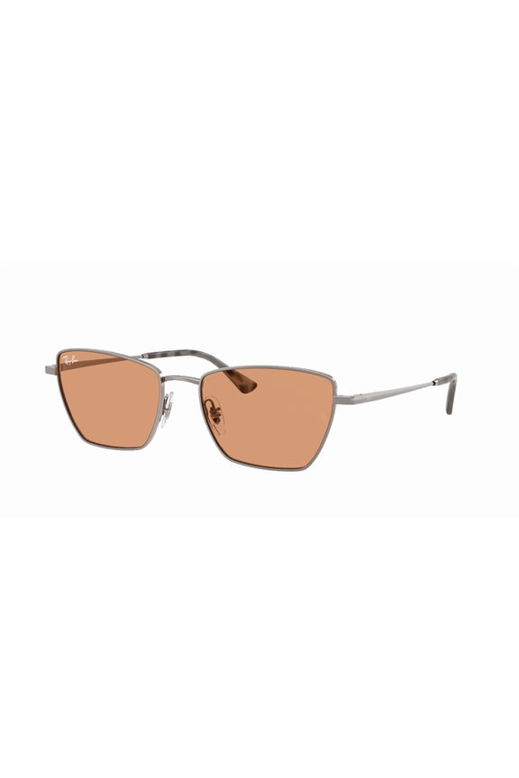 RB3783 DREA BIO-BASED Square-Round Shape Sunglasses Gunmetal Frame | Orange Lens 53mm
