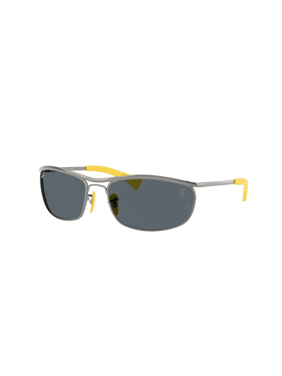 RB3819M RB3819M SCUDERIA FERRARI COLLECTION Oval Shape Sunglasses Polished Gunmetal Frame | Blue Lens 62mm