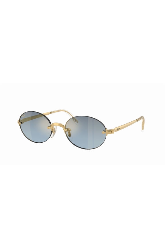 RB3929 RB3929 BY A$AP ROCKY Oval Shape Sunglasses Arista Gold Frame / Blue Gradient Dark Grey Lens 54mm