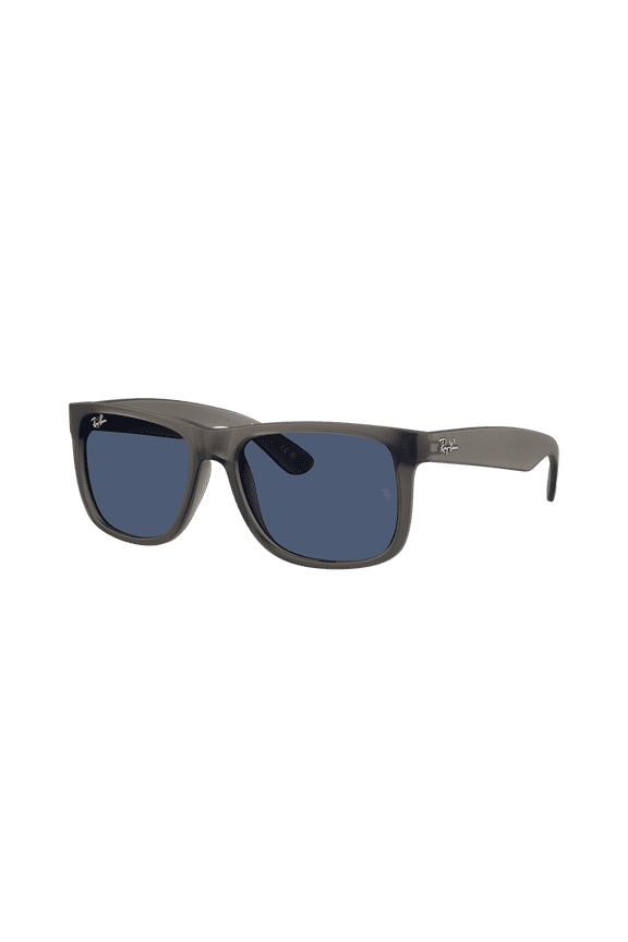 RB4165F JUSTIN CLASSIC LOW BRIDGE FIT Square Shape Sunglasses Opal Grey Frame | Dark Blue Lens 55mm