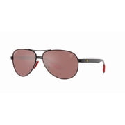 RAY-BAN RB8331M RB8331M SCUDERIA FERRARI COLLECTION Pilot Shape Sunglasses Black Frame | POLARIZED Purple/Silver - Lens 61mm