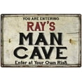 thumbnail image 1 of RAY'S Man Cave Sign Rustic Garage Decor Gift 8x12 Metal 108120035135, 1 of 1