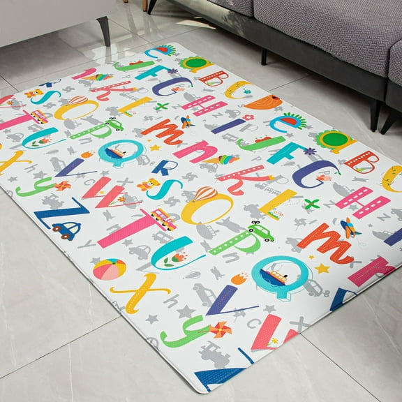 RAY STAR 55x90.5x0.39in Baby Play Mat, Reversible Crawling play mat Thickness Soft Mat