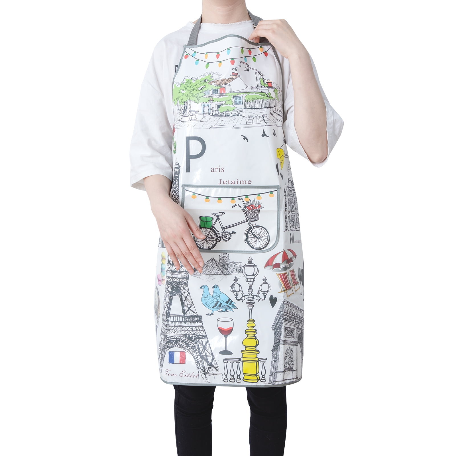 RAY STAR Funny Apron with Pocket 28x32.3in Waterproof Apron for Men Women Kitchen Garden Decor