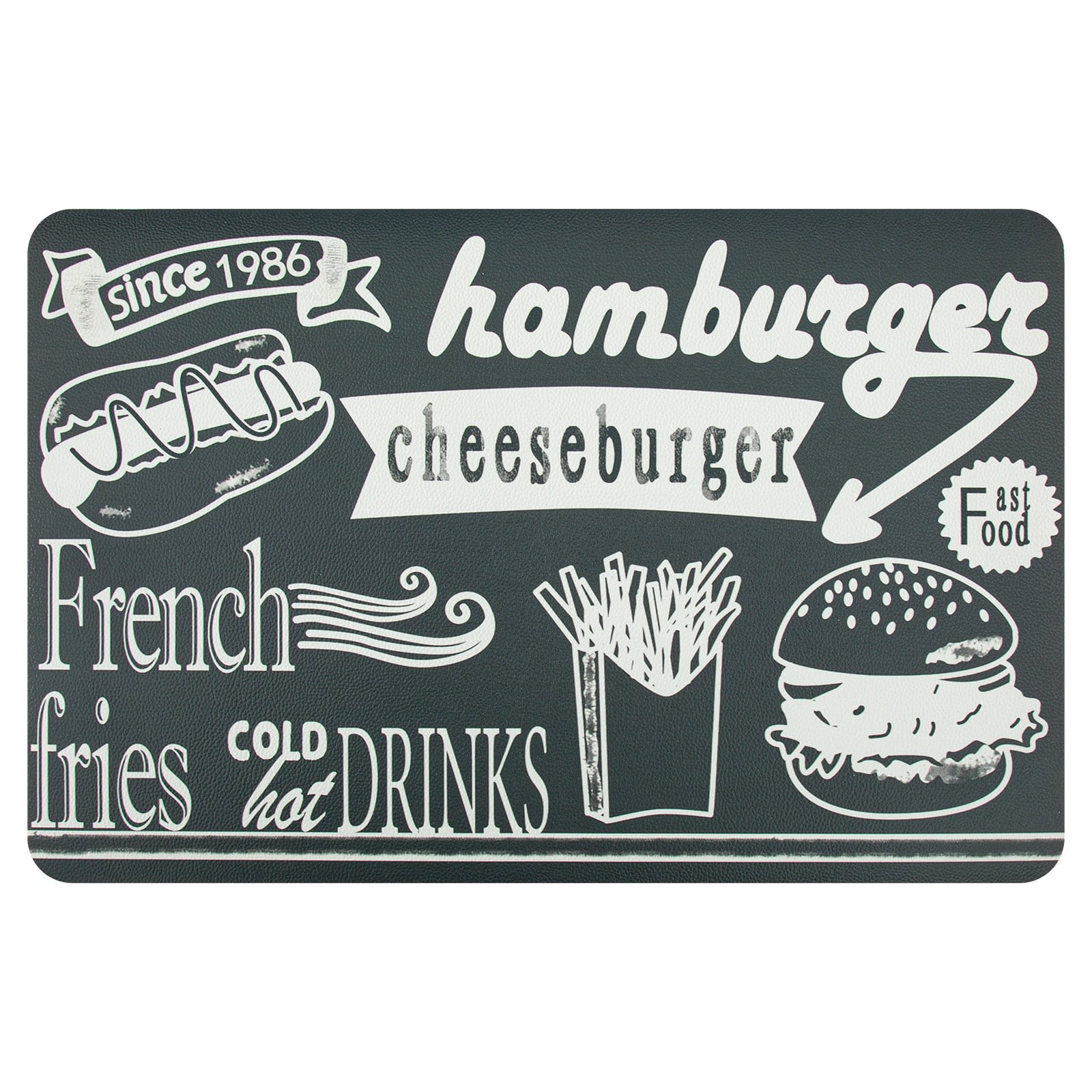 RAY STAR Placemats Set of 4, Vinyl Washable Wipeable Place Mats-12inx18in, Heat Resistant Waterproof Place Mat