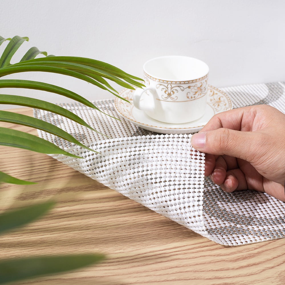 RAY STAR Non-Adhesive PVC Shelf Liner - 18"x96" Per Roll, Marble Pattern, Washable & Non-Slip Drawer Liner (2 Rolls)