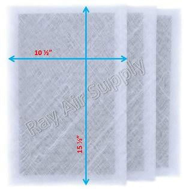RAYAIR SUPPLY 12x18 Replacement Filter Pads Compatible with Dynamic Air Cleaner 12x18 Refills (3 Pack) WHITE
