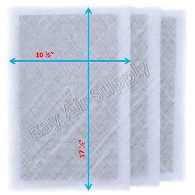 RAYAIR SUPPLY 12x20 Replacement Filter Pads Compatible with Air Ranger Air Cleaner 12x20 Refills (3 Pack) WHITE