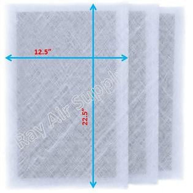 RAYAIR SUPPLY 14x25 Replacement Filter Pads Compatible with Perfect Air Plus Air Cleaner 14x25 Refills (3 Pack) WHITE
