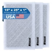 RAYAIR SUPPLY 15x25 Replacement Filter Pads Compatible with MicroPower Guard Air Cleaner 3 Pack WHITE