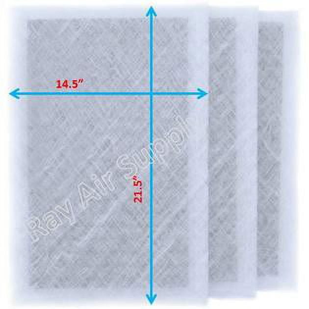 RAYAIR SUPPLY 16x24 Replacement Filter Pads Compatible with Air Ranger Air Cleaner 16x24 Refills (3 Pack) WHITE