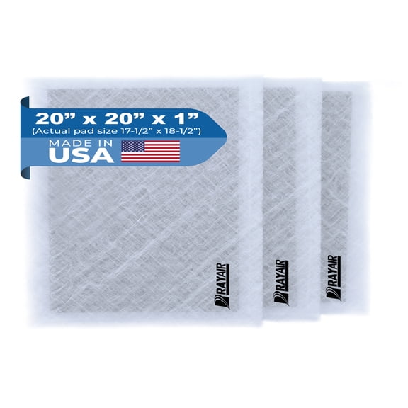 RAYAIR SUPPLY 20x20 Replacement Filter Pads Compatible with Air Ranger Air Cleaner 20x20 Refills (3 Pack) WHITE