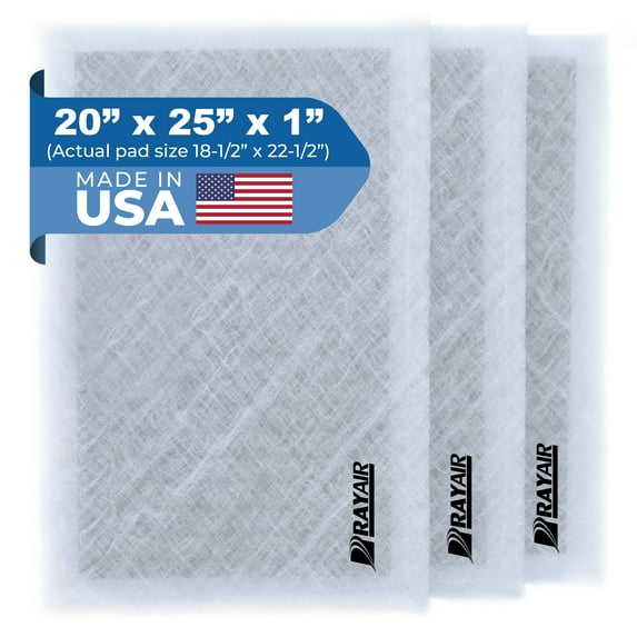 RAYAIR SUPPLY 20x25 Replacement Filter Pads Compatible with Perfect Air Plus Air Cleaner 20x25 Refills (3 Pack) WHITE