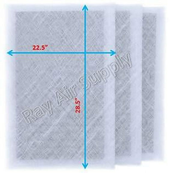 RAYAIR SUPPLY 24x31 Replacement Filter Pads Compatible with Dynamic Air Cleaner 24x31 Refills (3 Pack) WHITE