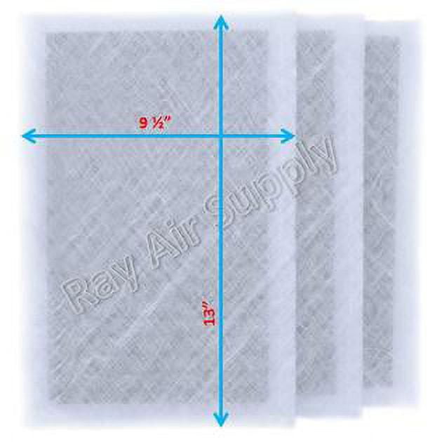 RAYAIR SUPPLY CT100 Replacement Filter Pads Compatible with Dynamic Air Cleaner CT100 Refills (3 Pack) WHITE