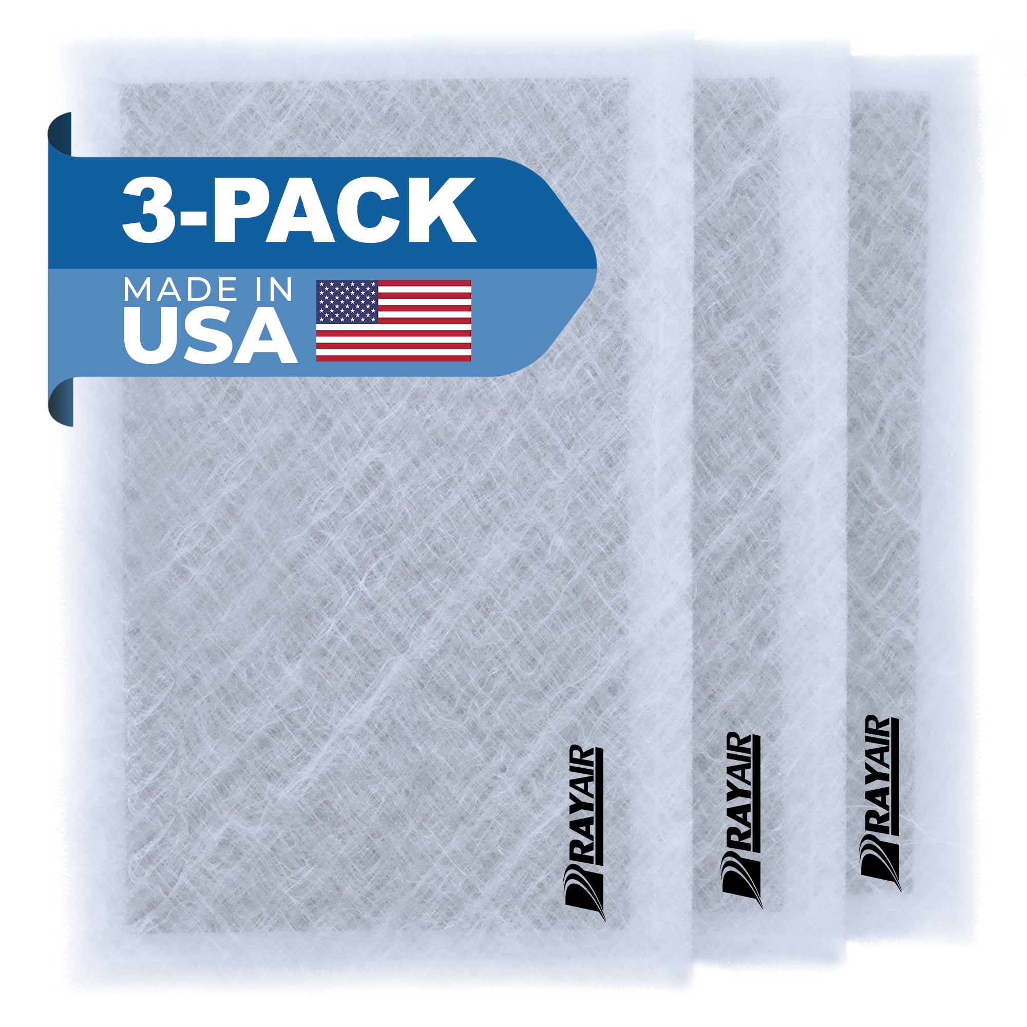 RAYAIR SUPPLY OH1010 Replacement Filter Pads Compatible with Dynamic Air Cleaner OH1010 Refills (3 Pack) WHITE