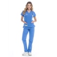 thumbnail image 1 of RAYGARD Women’s Medical Scrub Set – Stretch V-Neck Top & Cargo Pant Nurse Uniform with 8 Pockets, 1 of 8