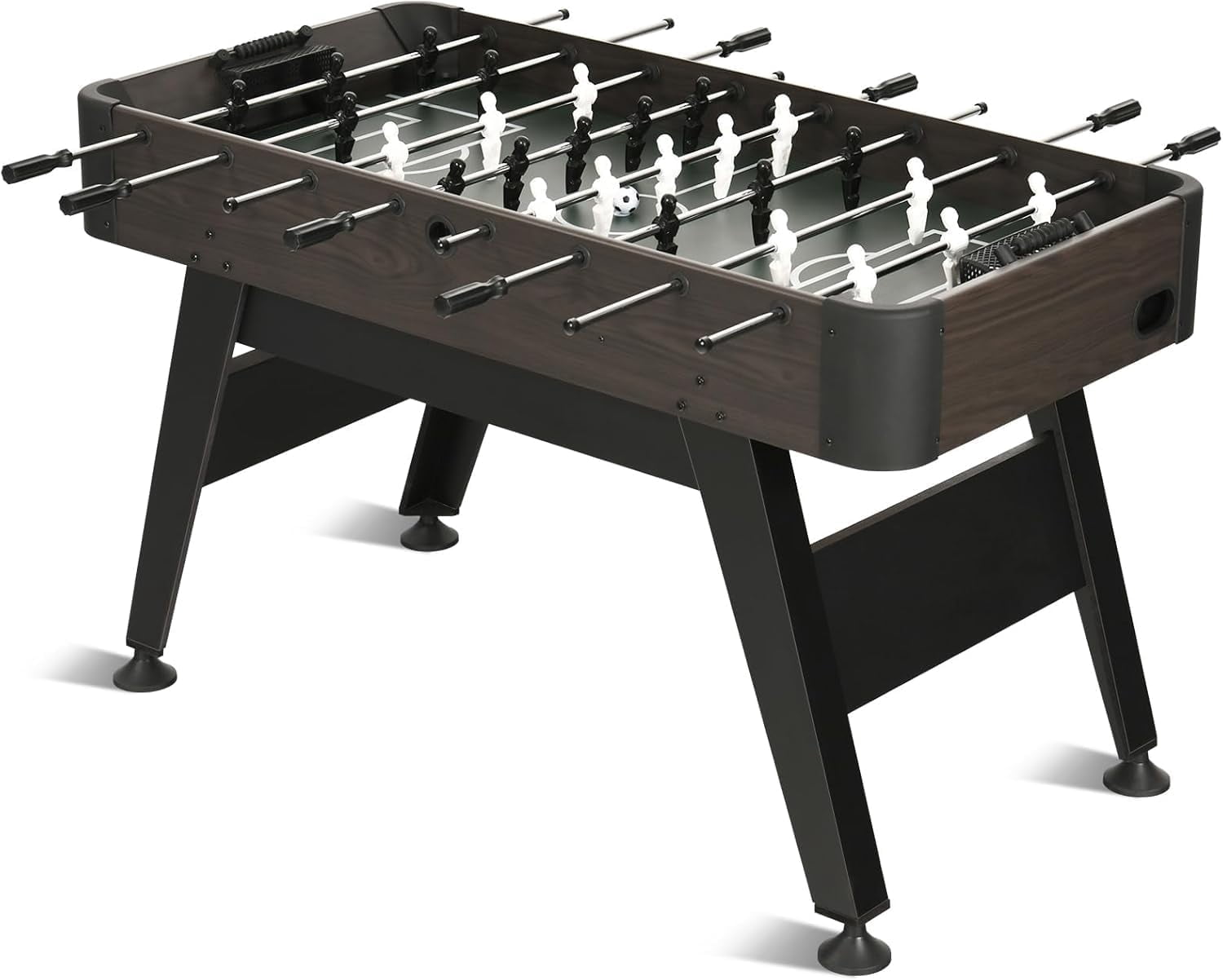 RAYKEEP 54“ Foosball Table, Full-Size Soccer Game Table for Home & Game Room, MDF Construction with Wood Grain Finish, Family Game Table w/ 2 Balls for Kids, Teens & Adults