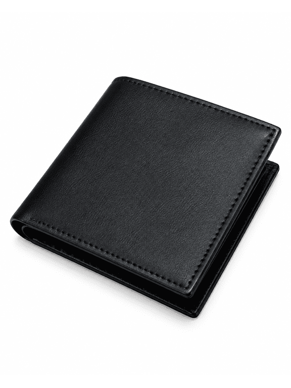 - Slim Black Bi Fold Wallet with Multiple Card Slots, Compact Foldable Design, Everyday Men's Fashion Accessory