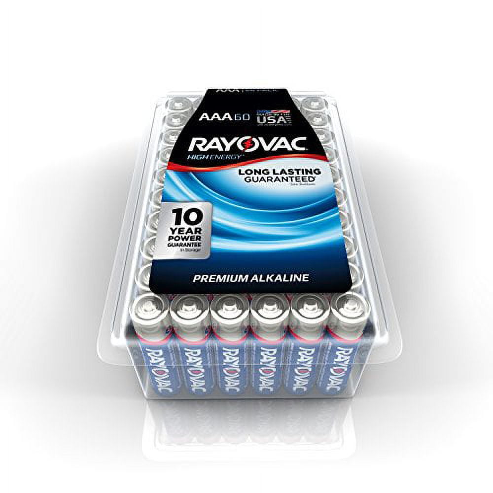  Rayovac AA Batteries, Double A Battery Alkaline, 60