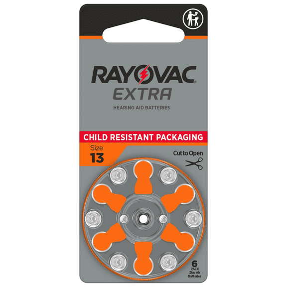RAYOVAC EXTRA HEARING AID BATTERIES SIZE 13 NEW pack 60 pcs