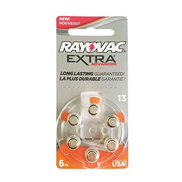 RAYOVAC EXTRA HEARING AID BATTERIES SIZE 13 NEW pack 60 pcs