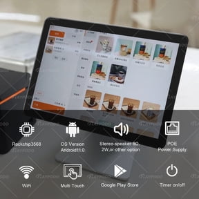 Raypodo 14 inch Android Smart Home Control Panel with PoE, Wall Mount, and Touchscreen Display
