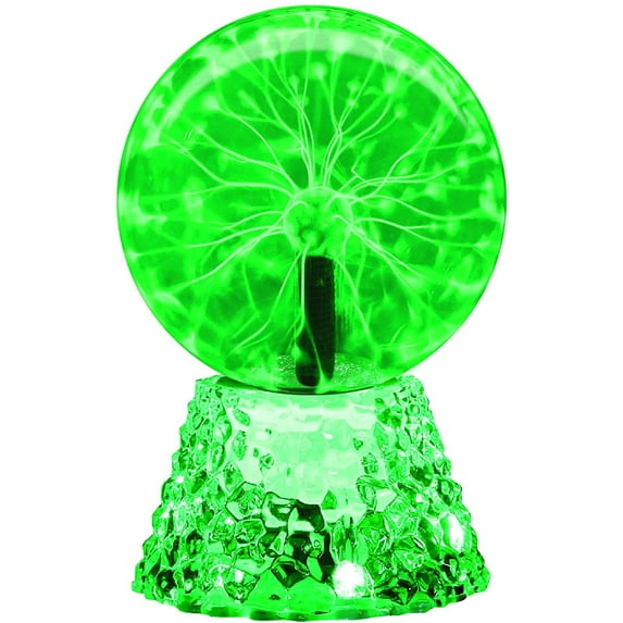 RAYWER Plasma Ball 6 inch Touch & Sound Sensitive Plasma Globe, Nebula Novelty Lamp, Christmas, Party, Gift, Decoration (Green)