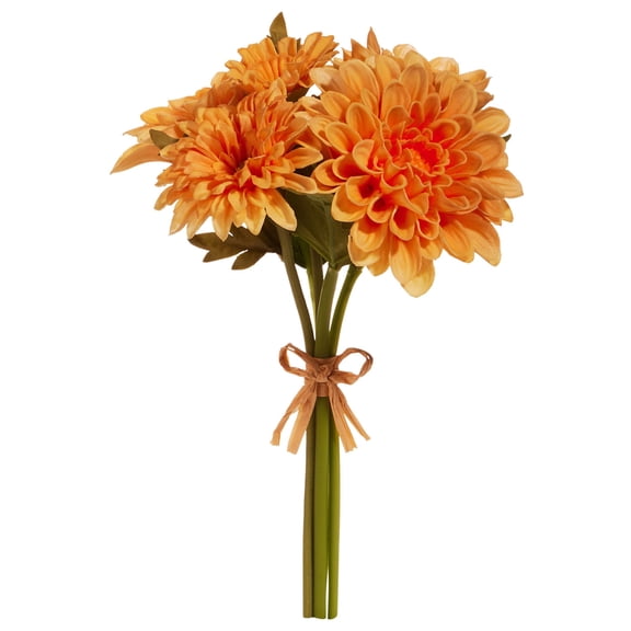 RAZ Imports 11" Real Touch Golden Yellow Dahlia Flower, 5 Stem Bundle