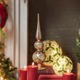thumbnail image 1 of RAZ Imports 16.5" Holly Leaf Glass Finial Traditional Christmas Decoration, 1 of 4