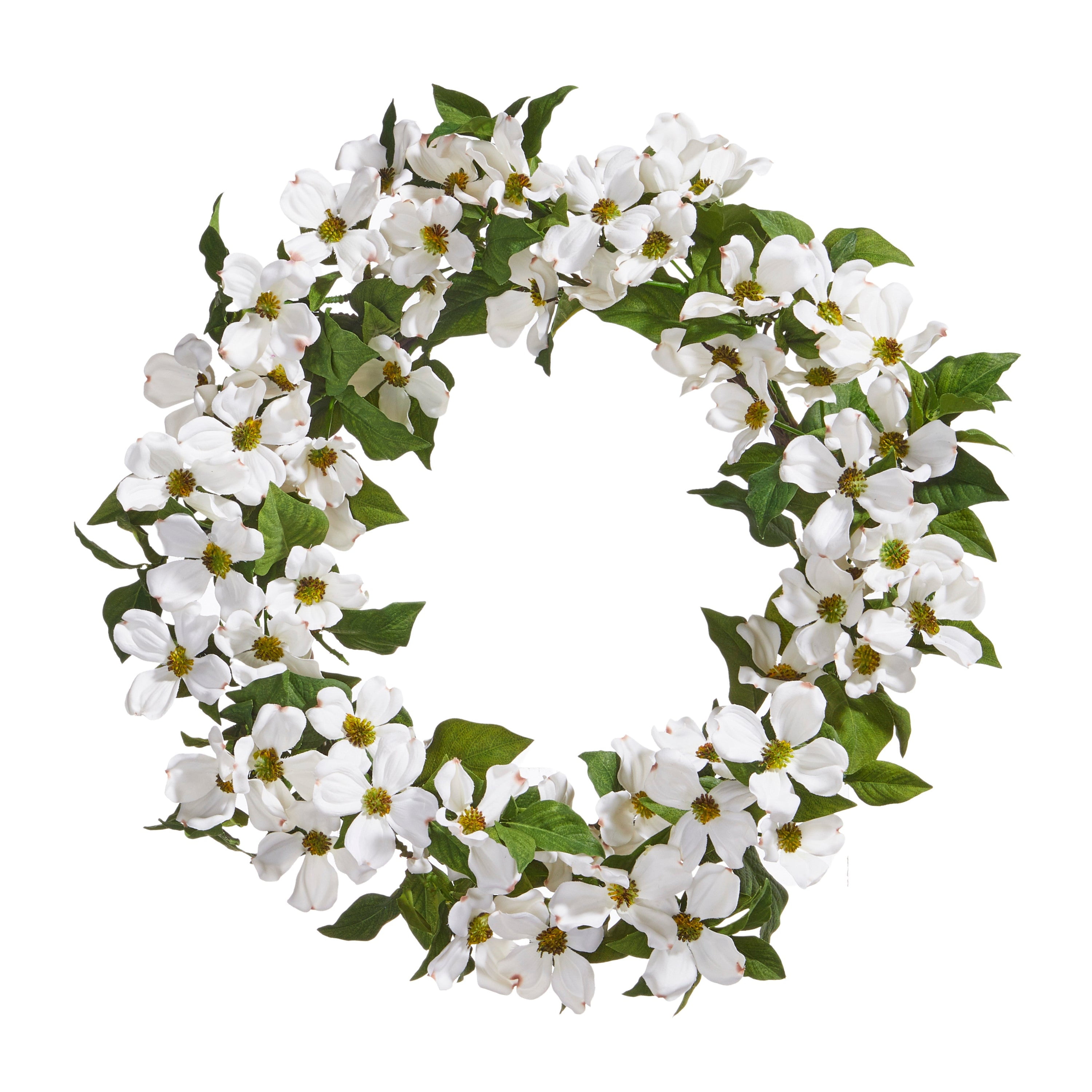 RAZ Imports 24" White Dogwood Flower Spring Easter Wreath