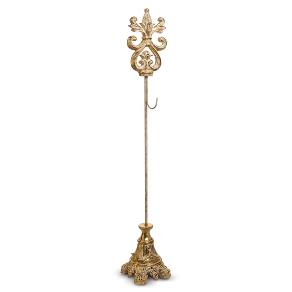 RAZ Imports 32.5" Gold Acanthus Wreath Stand