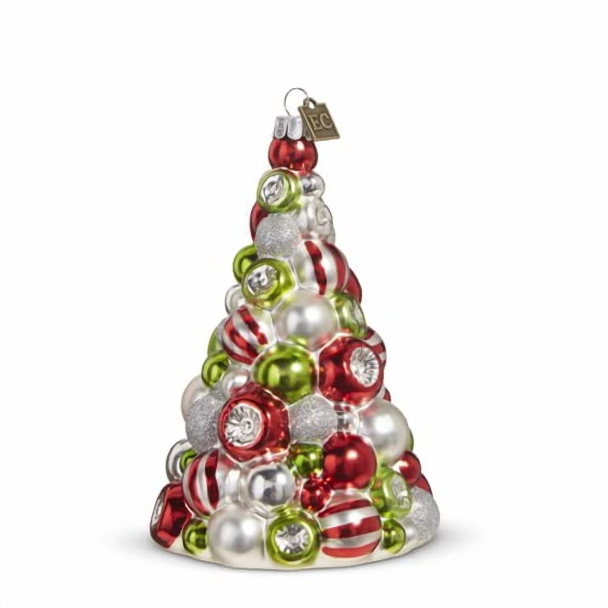 RAZ Imports EC Reflector Tree Ornament, 5.5-inch Height, Red, Green and ...