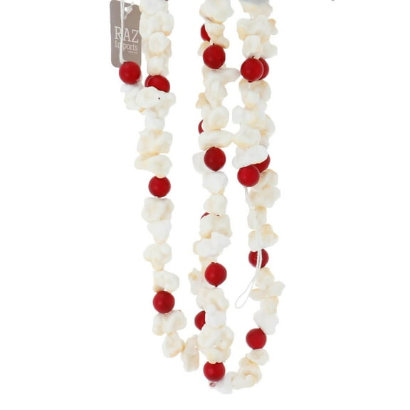 RAZ Imports G4119008 Popcorn and Berry Garland, 5.5-foot Length, Styrofoam