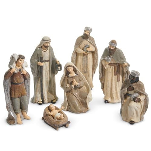 RAZ Imports Nativity Set, 8-Inch, Resin, Set of 7