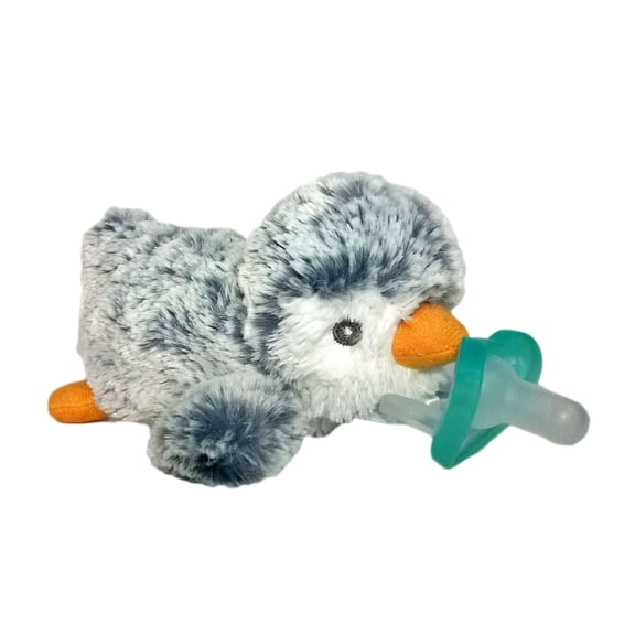RaZbaby RaZbuddy Paci Holder - Detachable JollyPop Pacifier 0m+ - Penguin - Bpa Free - Pacifier