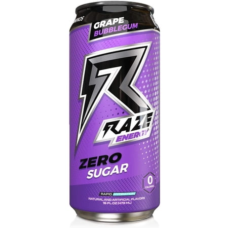 RAZE ENERGY 12/16oz - GRAPE BUBBLEGUM