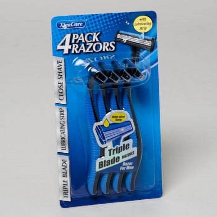 Extra Blade Razor RAZORS MENS TRIPLE BLADE 4PK CARDED XTRA CARE, Case Pack of 36 ...