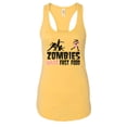 thumbnail image 1 of RB Clothing Co Women’s Funny Zombie Running Racerback Tank Top “Zombies Hate Fast Food”, 1 of 2