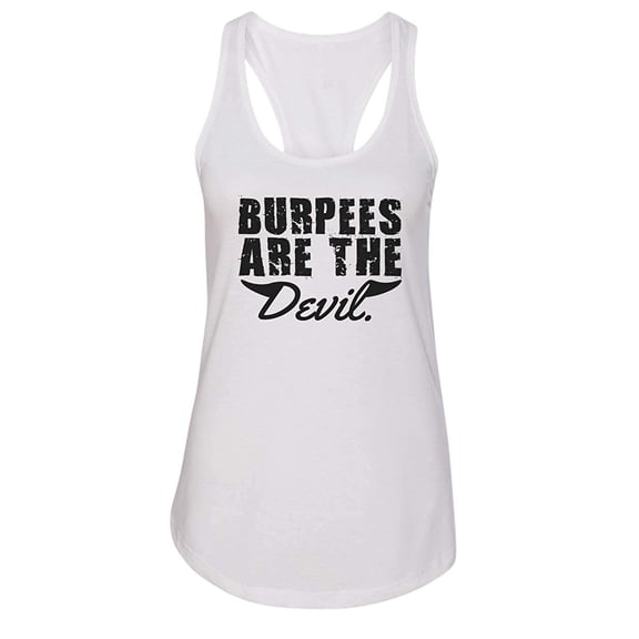 RB Clothing Co Women’s Ideal Racerback Gym Graphic Tank Top ”Burpees are The Devil
