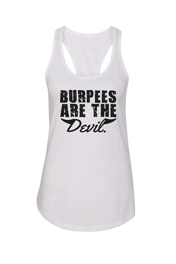 Women’s Ideal Racerback Gym Graphic Tank Top ”Burpees are The Devil