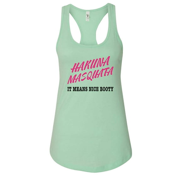RB Clothing Co Women’s Ideal Racerback Gym Graphic Tank Top ”Hakuna Masquata