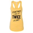 thumbnail image 1 of RB Clothing Co Women’s Ideal Racerback Soft Gym Tank Top“Sometimes I Do it Twice a Day!”, 1 of 2