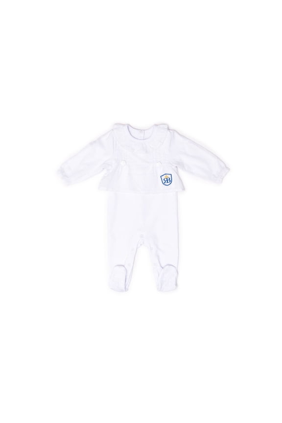 RB Royal Baby Organic Cotton Sleeve Footed Overall, Footie (Forever Me) White - 3-6 Month
