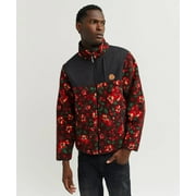 REASON CLOTHING Reason RB Series Sherpa Fleece Zip Up Jacket For Men - Flowers