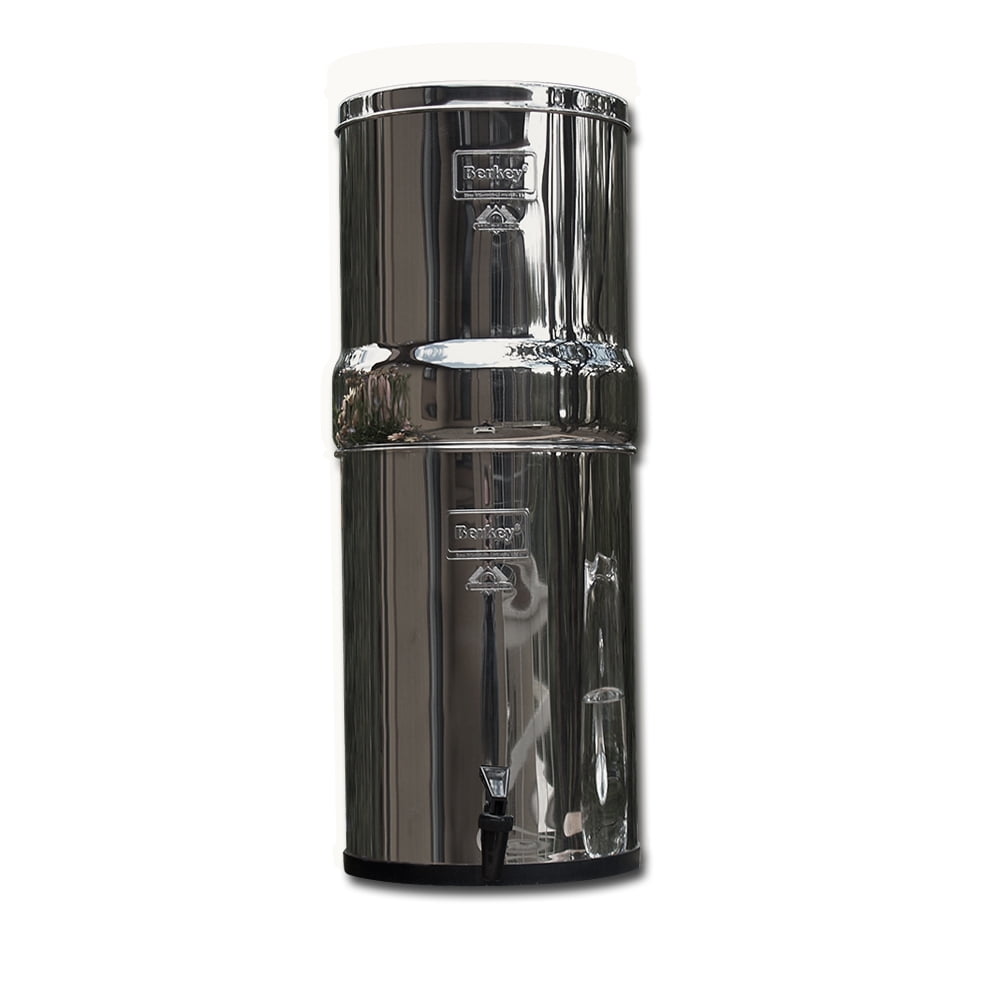 Royal Berkey Gravity-Fed Stainless Steel Countertop Water Filter System  3.25 Gallon with 2 Authentic Black Berkey Elements BB9-2 Filters - Kitchen  Countertop Water Filters 