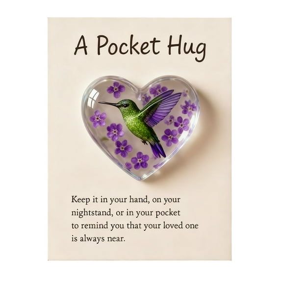 RBCKVXVZ Pocket Hug Heart with Greeting Cards, Long Distance Relationship Gift, Christmas Birthday Gift for Friend Sister Brother Valentine’s Day Gift
