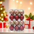 thumbnail image 1 of RBCKVXZ 12 Pcs Red Ball Ornaments 1.6 Inch Shatterproof Christmas Tree Decorations Glittering Plastic Hanging Ball Ornaments for Xmas Tree Home Holiday Party Decor, 1 of 6
