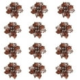 thumbnail image 1 of RBCKVXZ 12Pcs 15cm/5.9" Christmas Flowers with Clips Glitter Christmas Tree Ornaments for Xmas Wedding Party Wreath Decoration, 1 of 4